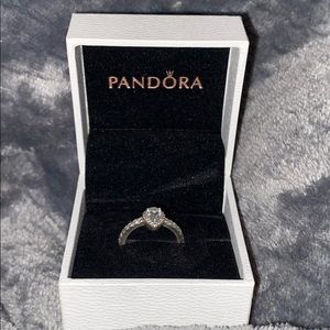 Classic Teardrop Halo Ring